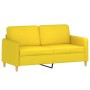 Juego de sofás con cojines 2 piezas tela amarillo claro de , Sofás - Ref: Foro24-3202091, Precio: 408,23 €, Descuento: %