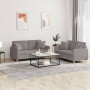 Juego de sofás con cojines 2 piezas tela gris taupe de , Sofás - Ref: Foro24-3202109, Precio: 435,62 €, Descuento: %