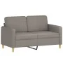 Juego de sofás con cojines 2 piezas tela gris taupe de , Sofás - Ref: Foro24-3202109, Precio: 429,04 €, Descuento: %