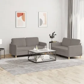 Sofagarnitur mit Kissen, 2-teilig, taupegrauer Stoff von , Sofas - Ref: Foro24-3202093, Preis: 404,30 €, Rabatt: %