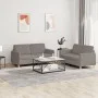 Juego de sofás con cojines 2 piezas tela gris taupe de , Sofás - Ref: Foro24-3202093, Precio: 404,30 €, Descuento: %