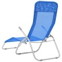 Tumbonas plegables 2 unidades textilene azul de vidaXL, Tumbonas - Ref: Foro24-44337, Precio: 146,23 €, Descuento: %