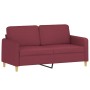 Juego de sofás con cojines 3 piezas tela rojo tinto de , Sofás - Ref: Foro24-3202100, Precio: 462,66 €, Descuento: %