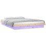 Estructura de cama con LED madera maciza 120x200 cm de , Camas y somieres - Ref: Foro24-819967, Precio: 134,62 €, Descuento: %