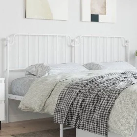 White metal headboard 200 cm by , Headboards and footboards - Ref: Foro24-373974, Price: 31,44 €, Discount: %