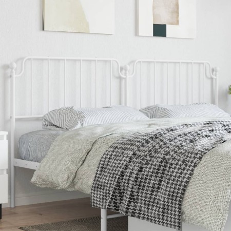 Cabecero de metal blanco 200 cm de , Cabeceros y pies de cama - Ref: Foro24-373974, Precio: 31,86 €, Descuento: %
