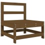 Sofá central de madera maciza de pino marrón miel de , Sofás modulares de exterior - Ref: Foro24-825481, Precio: 54,45 €, Des...
