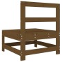 Sofá central de madera maciza de pino marrón miel de , Sofás modulares de exterior - Ref: Foro24-825481, Precio: 54,45 €, Des...