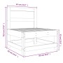 Sofá central de madera maciza de pino marrón miel de , Sofás modulares de exterior - Ref: Foro24-825481, Precio: 54,45 €, Des...