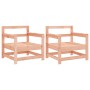 Sillones de jardín 2 unidades madera maciza Douglas de , Sofás modulares de exterior - Ref: Foro24-825497, Precio: 132,51 €, ...