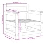 Sillones de jardín 2 unidades madera maciza Douglas de , Sofás modulares de exterior - Ref: Foro24-825497, Precio: 132,51 €, ...