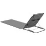 Estera de playa plegable 2 unidades acero y tela gris de vidaXL, Tumbonas - Ref: Foro24-44330, Precio: 54,67 €, Descuento: %