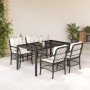 Set de muebles jardín 5 pzas con cojines ratán sintético negro en Conjuntos de jardín | Comprar online en Foru.es
