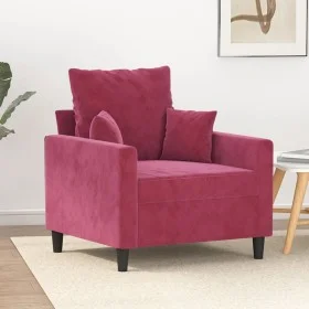Roter Samtsessel 60 cm von , Sofas - Ref: Foro24-359287, Preis: 102,95 €, Rabatt: %