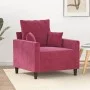 Roter Samtsessel 60 cm von , Sofas - Ref: Foro24-359287, Preis: 102,95 €, Rabatt: %