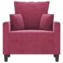 Roter Samtsessel 60 cm von , Sofas - Ref: Foro24-359287, Preis: 102,95 €, Rabatt: %