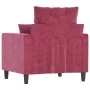 Roter Samtsessel 60 cm von , Sofas - Ref: Foro24-359287, Preis: 102,95 €, Rabatt: %