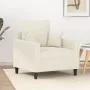 Sillón de terciopelo color crema 60 cm de , Sofás - Ref: Foro24-359291, Precio: 169,29 €, Descuento: %