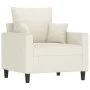 Sillón de terciopelo color crema 60 cm de , Sofás - Ref: Foro24-359291, Precio: 169,29 €, Descuento: %