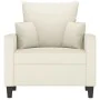 Sillón de terciopelo color crema 60 cm de , Sofás - Ref: Foro24-359291, Precio: 169,29 €, Descuento: %