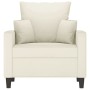 Sillón de terciopelo color crema 60 cm de , Sofás - Ref: Foro24-359291, Precio: 173,64 €, Descuento: %