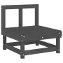 Garden furniture set 3 pieces solid gray pine wood by , Modular outdoor sofas - Ref: Foro24-825417, Price: 185,76 €, Discount: %