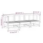 Garden furniture set 3 pieces solid gray pine wood by , Modular outdoor sofas - Ref: Foro24-825417, Price: 185,76 €, Discount: %