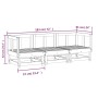 Juego de muebles de jardín 3 pzas madera maciza de pino gris de , Sofás modulares de exterior - Ref: Foro24-825417, Precio: 1...