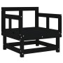 Sillones de jardín 2 unidades madera maciza pino negro de , Sofás modulares de exterior - Ref: Foro24-825391, Precio: 135,74 ...