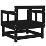 Sillones de jardín 2 unidades madera maciza pino negro de , Sofás modulares de exterior - Ref: Foro24-825391, Precio: 133,98 ...