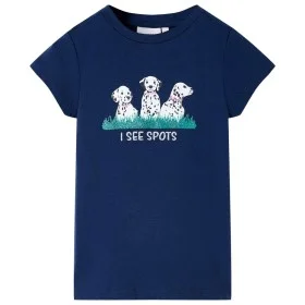 Camiseta infantil azul marino 128 de , Camisetas para niños - Ref: Foro24-11102, Precio: 8,30 €, Descuento: %