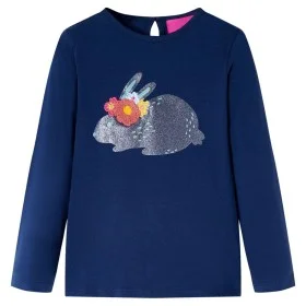 Camiseta infantil de manga larga azul marino 92 de , Camisetas para niños - Ref: Foro24-14099, Precio: 8,72 €, Descuento: %