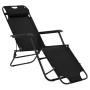 Tumbonas plegables con reposapiés 2 unidades acero negro de vidaXL, Tumbonas - Ref: Foro24-44343, Precio: 134,75 €, Descuento: %