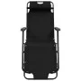 Tumbonas plegables con reposapiés 2 unidades acero negro de vidaXL, Tumbonas - Ref: Foro24-44343, Precio: 109,25 €, Descuento: %