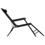 Tumbonas plegables con reposapiés 2 unidades acero negro de vidaXL, Tumbonas - Ref: Foro24-44343, Precio: 109,25 €, Descuento: %