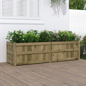 Jardinera de madera de pino impregnada 180x50x50 cm de , Maceteros y jardineras - Ref: Foro24-837508, Precio: 152,65 €, Descu...