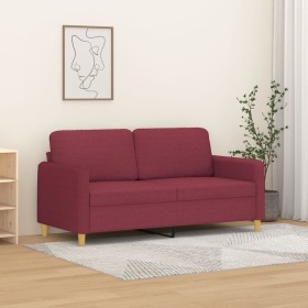 Sofá de 2 plazas de tela rojo tinto 140 cm de , Sofás - Ref: Foro24-359484, Precio: 211,34 €, Descuento: %