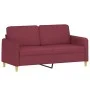 Sofá de 2 plazas de tela rojo tinto 140 cm de , Sofás - Ref: Foro24-359484, Precio: 208,14 €, Descuento: %