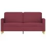Sofá de 2 plazas de tela rojo tinto 140 cm de , Sofás - Ref: Foro24-359484, Precio: 208,14 €, Descuento: %