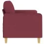 Sofá de 2 plazas de tela rojo tinto 140 cm de , Sofás - Ref: Foro24-359484, Precio: 208,14 €, Descuento: %