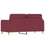 Sofá de 2 plazas de tela rojo tinto 140 cm de , Sofás - Ref: Foro24-359484, Precio: 208,14 €, Descuento: %