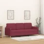 Sofá de 3 plazas de tela rojo tinto 180 cm de , Sofás - Ref: Foro24-359492, Precio: 222,16 €, Descuento: %