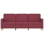 Sofá de 3 plazas de tela rojo tinto 180 cm de , Sofás - Ref: Foro24-359492, Precio: 222,16 €, Descuento: %