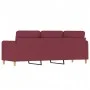 Sofá de 3 plazas de tela rojo tinto 180 cm de , Sofás - Ref: Foro24-359492, Precio: 222,16 €, Descuento: %