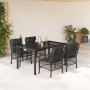 Set de muebles jardín 5 pzas con cojines ratán sintético negro en Conjuntos de jardín | Comprar online en Foru.es