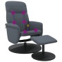 Sillón reclinable masaje con reposapiés terciopelo gris oscuro de , Sillones - Ref: Foro24-356701, Precio: 192,05 €, Descuent...