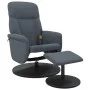 Sillón reclinable masaje con reposapiés terciopelo gris oscuro de , Sillones - Ref: Foro24-356701, Precio: 189,84 €, Descuent...