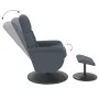 Sillón reclinable masaje con reposapiés terciopelo gris oscuro de , Sillones - Ref: Foro24-356701, Precio: 189,84 €, Descuent...