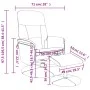 Sillón reclinable masaje con reposapiés terciopelo gris oscuro de , Sillones - Ref: Foro24-356701, Precio: 189,84 €, Descuent...