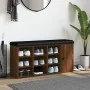 Shoe bench engineered wood oak brown 102x32x50 cm by , Benches for halls and storage - Ref: Foro24-835095, Price: 108,25 €, D...